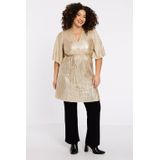 YOEK - YOEK x Hannelore - Tuniek - Goud - Geplisseerd met Ceintuur