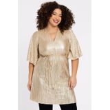 YOEK - YOEK x Hannelore - Tuniek - Goud - Geplisseerd met Ceintuur