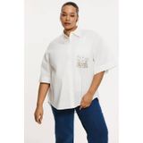 YOEK - Blouse - Katoen - Wit - Halve Mouwen - Knoopsluiting