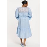 YOEK - A-lijn Jurk - Lichtblauw - Met Glitter