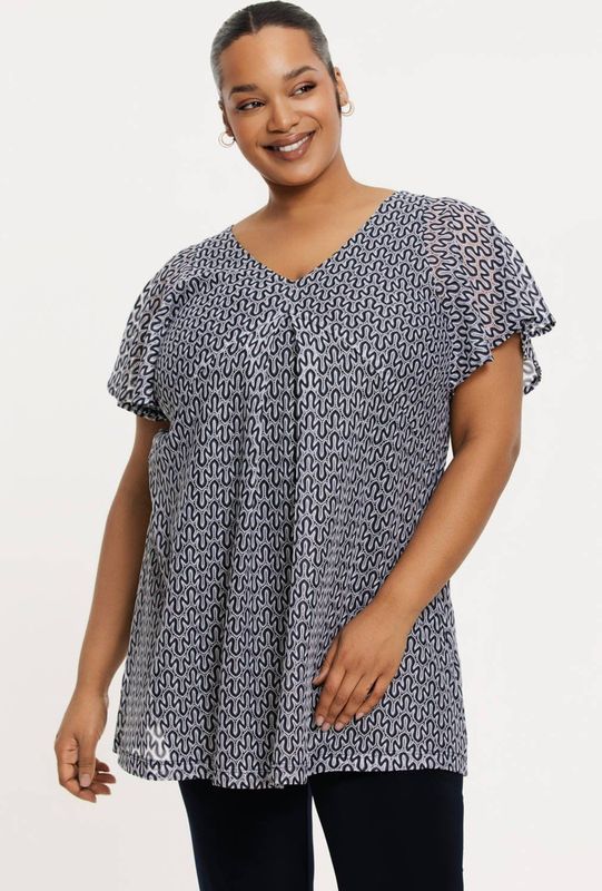 YOEK - Tuniek - A-Lijn - Korte Mouwen - 100% Polyester - V-Hals