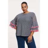 YOEK - Tuniek - Donkerblauw - 100% Polyester - Halflange Mouwen