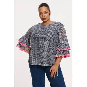 YOEK - Tuniek - Donkerblauw - 100% Polyester - Halflange Mouwen