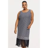 YOEK - Zomerjurk - Donkerblauw - Mouwloos - Ronde Hals - Tot op de Knie