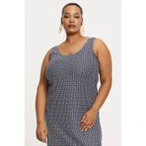 YOEK - Zomerjurk - Donkerblauw - Mouwloos - Ronde Hals - Tot op de Knie