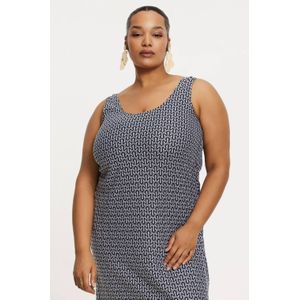 YOEK - Zomerjurk - Donkerblauw - Mouwloos - Ronde Hals - Tot op de Knie