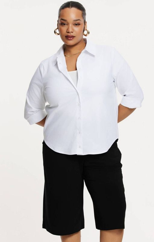 YOEK - High Waist Bermuda Short - Zwart - Korte Broek