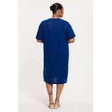 YOEK - Tricot Jurk - Zwart - Fijn Gebreid - Ajourdetail