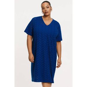 YOEK - Tricot Jurk - Zwart - Fijn Gebreid - Ajourdetail