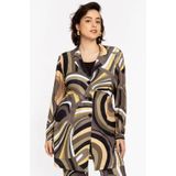 EMILY - Lange Blazer - Retro Print - Aardetinten