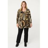 Tuniek - EMILY - Grafische Print - Aardetinten - Wide Bottom Model