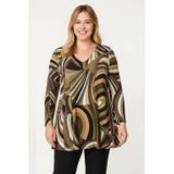 Tuniek - EMILY - Grafische Print - Aardetinten - Wide Bottom Model