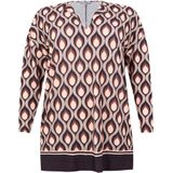 GOCCIA - Tuniek - Vierkant - Retro-geïnspireerd Dessin - Warme Tinten