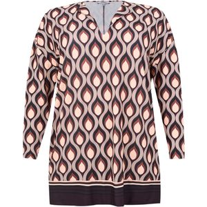 GOCCIA - Tuniek - Vierkant - Retro-geïnspireerd Dessin - Warme Tinten