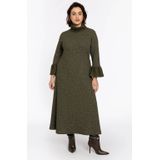 Lange Jurk - Olijfgroen - A-lijn