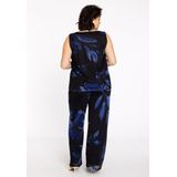 Pantalon - VALENTINE - Gebloemd - Diepe Blauwtinten