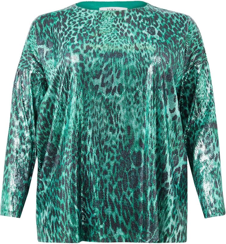Top - MOIRA - Groen - Dierenprint - Blousetop