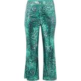 Pantalon - Groen - Dierenprint - Rechte Wijde Pijp