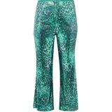 Pantalon - Groen - Dierenprint - Rechte Wijde Pijp