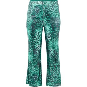 Pantalon - Groen - Dierenprint - Rechte Wijde Pijp