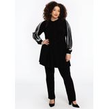 Blouse - DOLCE - Met Biezen - Rechte Pasvorm - Licht Uitlopend Effect