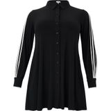 Blouse - DOLCE - Met Biezen - Rechte Pasvorm - Licht Uitlopend Effect