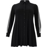 Blouse - DOLCE - Met Biezen - Rechte Pasvorm - Licht Uitlopend Effect