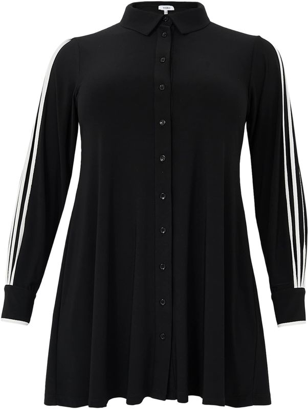 Blouse - DOLCE - Met Biezen - Rechte Pasvorm - Licht Uitlopend Effect