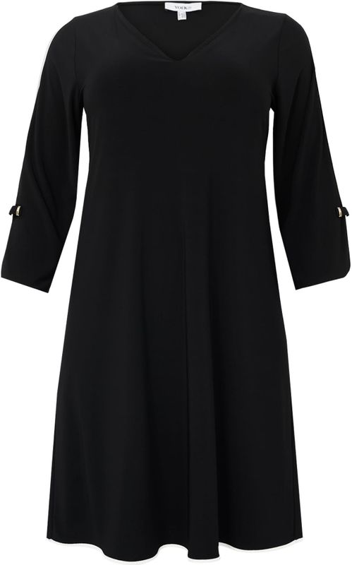 A-lijn jurk - DOLCE - V-hals - Wijd uitlopende Mouwen - Elegante Basic