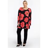 Tuniek - PETALS - Roodtinten - Wide Bottom Pasvorm - Lange Mouwen