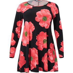 Tuniek - PETALS - Roodtinten - Wide Bottom Pasvorm - Lange Mouwen