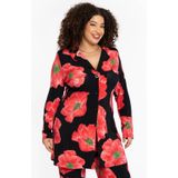 YOEK - PETALS - Lange Blazer - Roodtinten