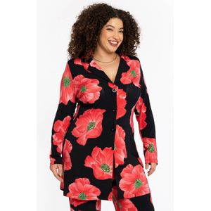 YOEK - PETALS - Lange Blazer - Roodtinten
