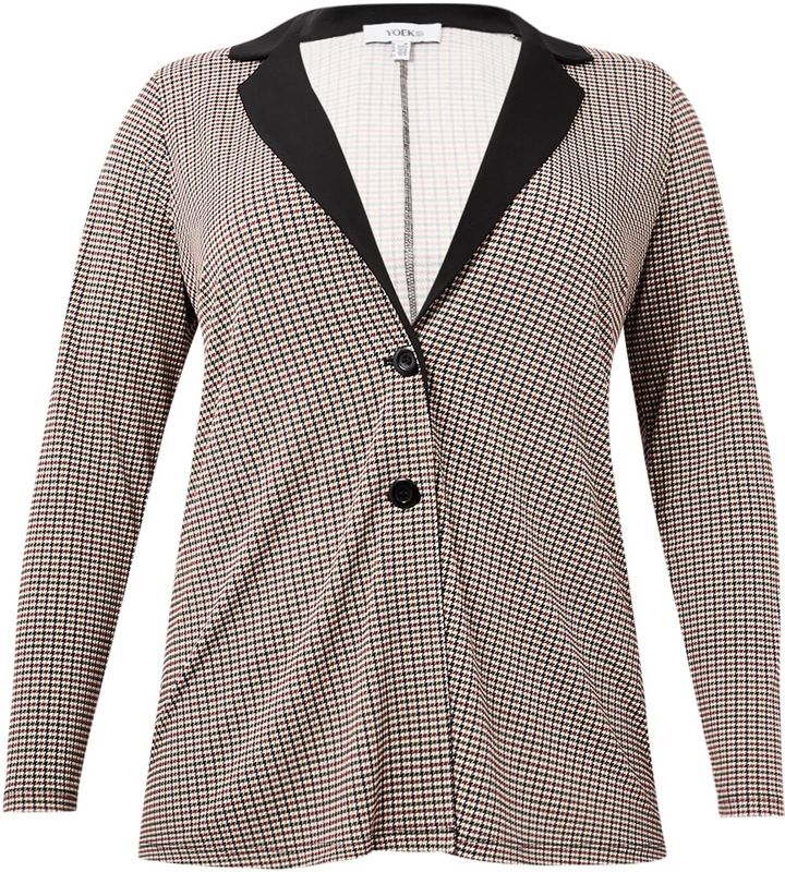 Wijde Blazer CAMILLA - Ruitpatroon - Comfortabele Pasvorm