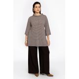 Tuniek - CAMILLA - Ruitjesprint - A-lijn - Driekwart Mouwen