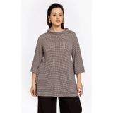 Tuniek - CAMILLA - Ruitjesprint - A-lijn - Driekwart Mouwen
