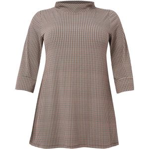 Tuniek - CAMILLA - Ruitjesprint - A-lijn - Driekwart Mouwen