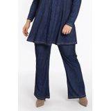 Geplooide Tuniek - DENIM DOLCE - Denimlook - Lange Mouwen