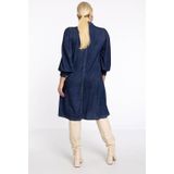 DENIM DOLCE - Jurk met Strik - Donker Denim - A-lijn