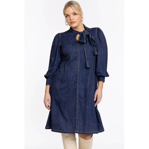 DENIM DOLCE - Jurk met Strik - Donker Denim - A-lijn