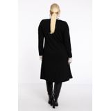 VERO - A-lijn Jurk - Zwart - Met Kanten Details - Lange Mouwen