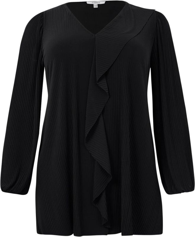 Dolce Plissé - A-lijn Tuniek - Zwart