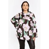 FIORITO - Satijnen Tuniek - Bloemenprint - Pastelkleuren