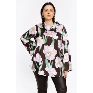 FIORITO - Satijnen Tuniek - Bloemenprint - Pastelkleuren