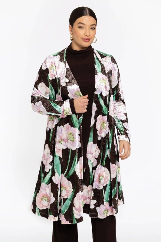 Velours - FIORITO - Vest - Bloemenprint - Luxe Uitstraling