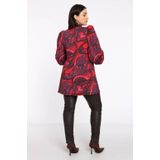 A-lijn Blouse GLORIA - Rood Paars Roze - Volumineuze Mouwen - Knoopsluiting