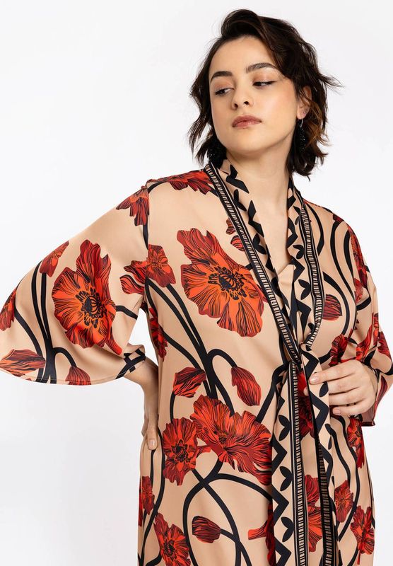 YOEK A-lijn jurk rood