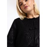 Korte Blazer SARAH - Zebra Patroon - Jacquard Stof - 3 Kwart Mouwen