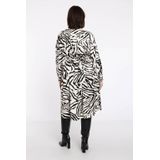 Jurk - Zwart-witte Tijgerprint - A-lijn Model