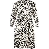 Jurk - Zwart-witte Tijgerprint - A-lijn Model